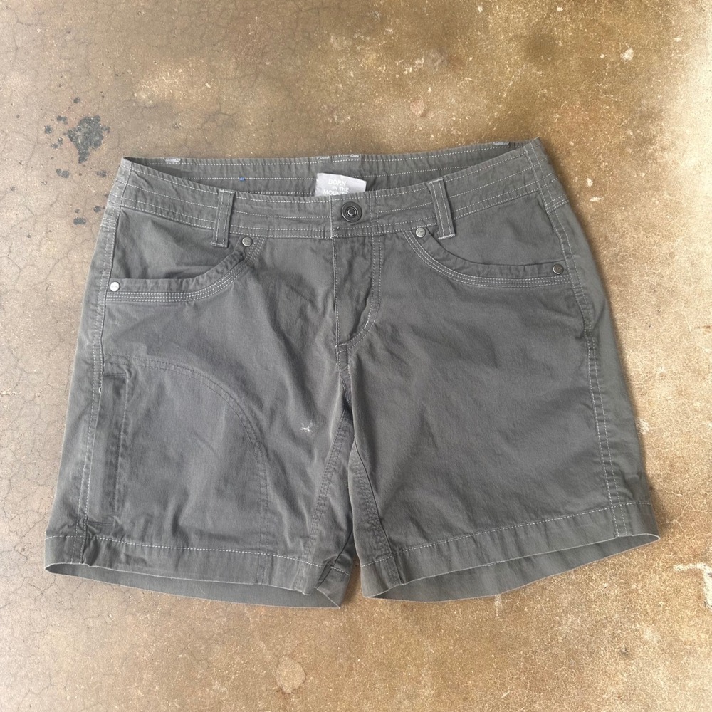 Kuhl Hiking Shorts Womens 6 Gray Good Contrast Stitch Outdoor Cargo Pocket